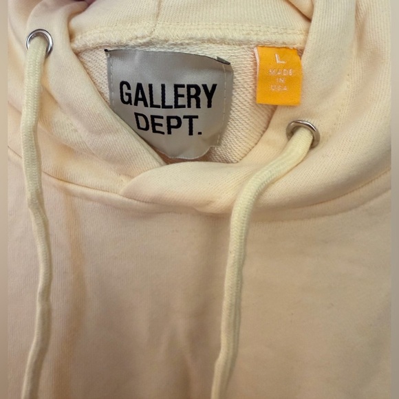 Gallery Dept. 100% Cotton Made In USA Graphic Hoodie, Butter Yellow, L - Picture 10 of 10